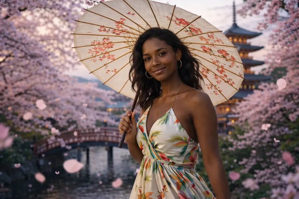 black girl on Japan
